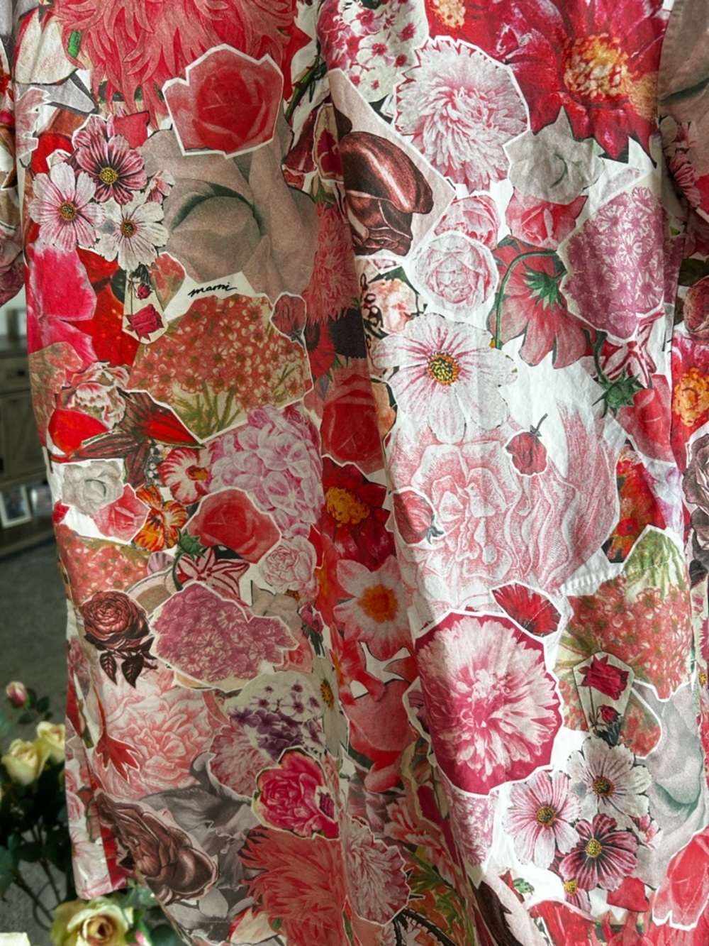 Marni Pink Floral Short-Sleeve A-Line Dress - Picture 15 of 16